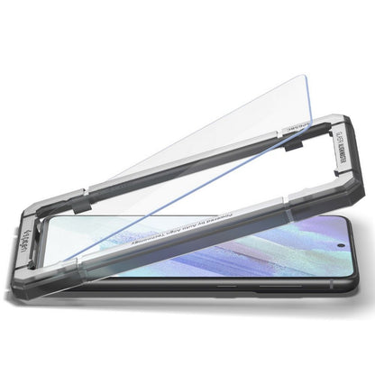 Protector de pantalla Spigen GlastR Align Master para Samsung Galaxy S21 FE 5G G990, Cristal Templado, Full Glue, Set de 2 piezas AGL03088