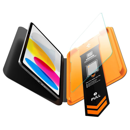 Protector de pantalla Spigen GlastR Align Master T para Apple iPad (2025) / (2022), Vidrio templado, Full Glue AGL11698