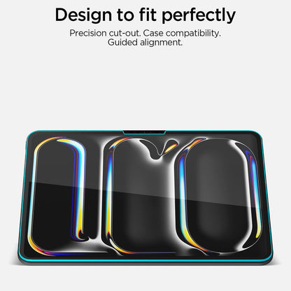 Protector de pantalla Spigen GlastR Align Master T para Apple iPad Pro 11 (2025) / Pro 11 (2024), vidrio templado, adhesivo completo AGL11699
