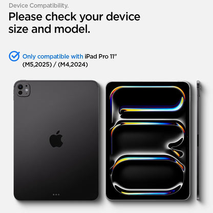 Protector de pantalla Spigen GlastR Align Master T para Apple iPad Pro 11 (2025) / Pro 11 (2024), vidrio templado, adhesivo completo AGL11699