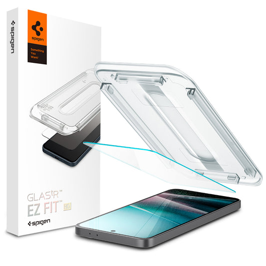 Protector de pantalla Spigen GlastR EZ FIT HD para Samsung Galaxy A37 5G / A36 A366, Cristal Templado, Adhesivo Completo, Set de 2 piezas AGL11365