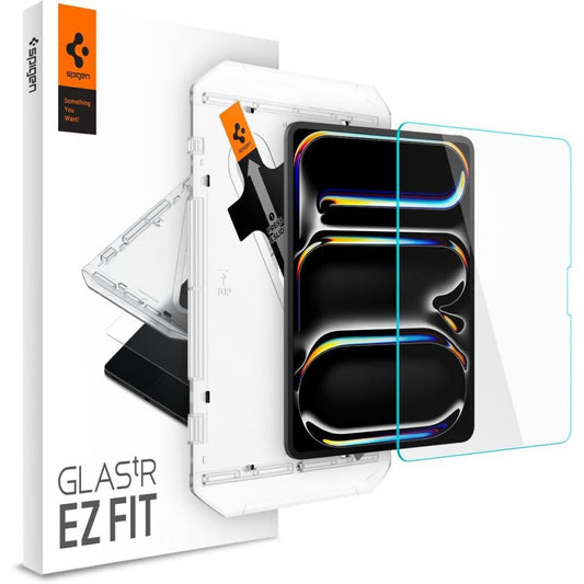 Protector de pantalla Spigen GlastR EZ FIT para Apple iPad Pro 13 (2024), Cristal Templado, Full Glue AGL07793