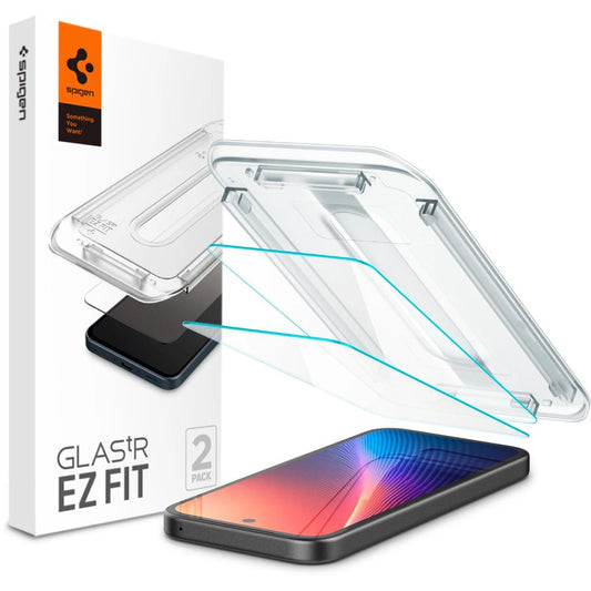 Protector de pantalla Spigen GlastR EZ FIT para Google Pixel 9a, Cristal Templado, Full Glue, Set de 2 piezas AGL08938