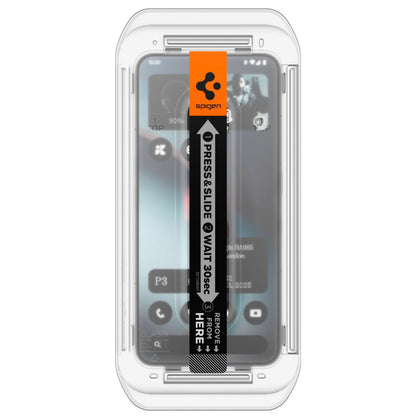 Protector de pantalla Spigen GlastR EZ FIT para Nothing Phone (3), Cristal Templado, Full Glue, Set de 2 piezas AGL10165