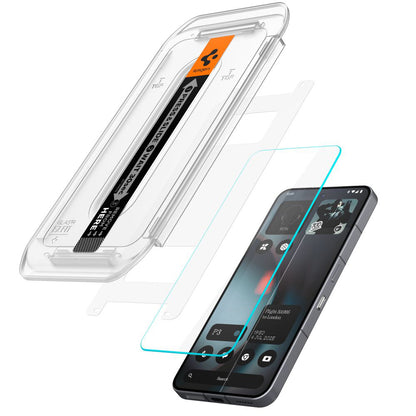 Protector de pantalla Spigen GlastR EZ FIT para Nothing Phone (3), Cristal Templado, Full Glue, Set de 2 piezas AGL10165