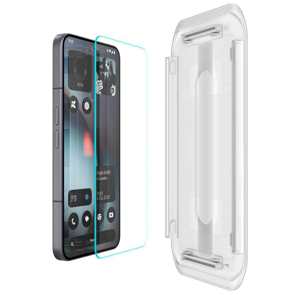 Protector de pantalla Spigen GlastR EZ FIT para Nothing Phone (3), Cristal Templado, Full Glue, Set de 2 piezas AGL10165
