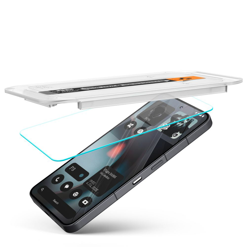 Protector de pantalla Spigen GlastR EZ FIT para Nothing Phone (3), Cristal Templado, Full Glue, Set de 2 piezas AGL10165