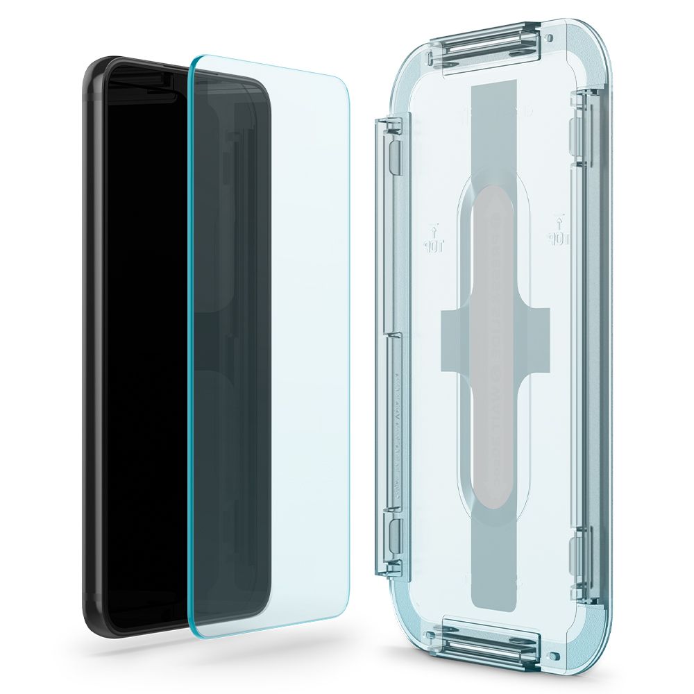 Protector de pantalla Spigen GlastR EZ FIT para Samsung Galaxy S22 5G S901, vidrio templado, adhesivo completo, set de 2 piezas AGL04151