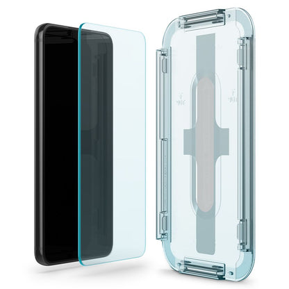 Protector de pantalla Spigen GlastR EZ FIT para Samsung Galaxy S22 5G S901, vidrio templado, adhesivo completo, set de 2 piezas AGL04151