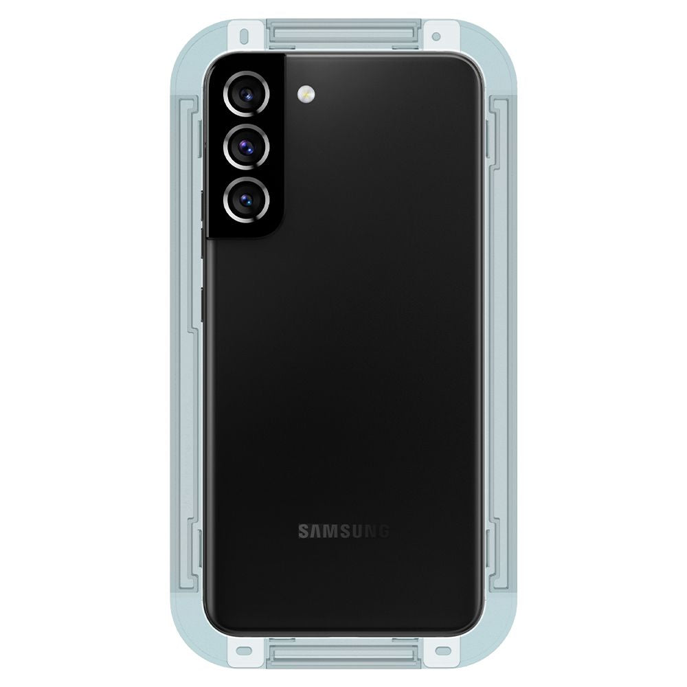 Protector de pantalla Spigen GlastR EZ FIT para Samsung Galaxy S22 5G S901, vidrio templado, adhesivo completo, set de 2 piezas AGL04151