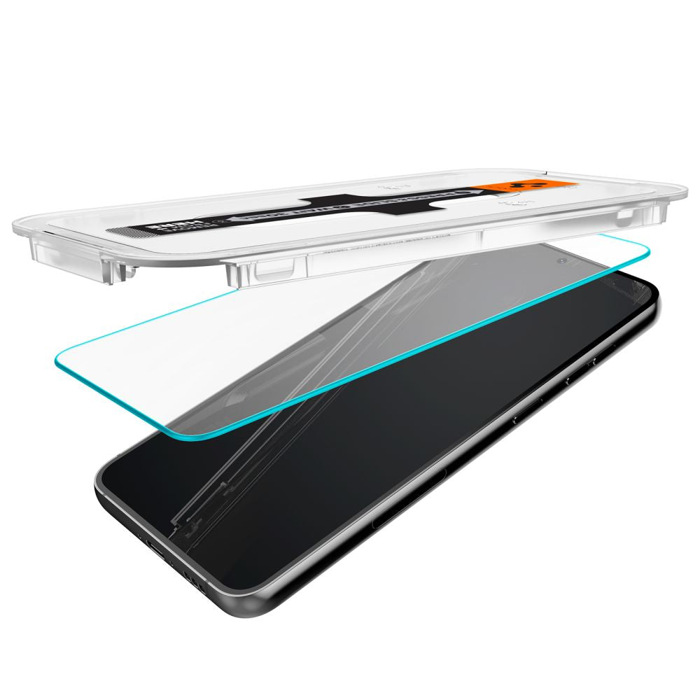 Protector de pantalla Spigen GlastR EZ FIT para Samsung Galaxy S23 S911, Cristal Templado, Full Glue, Set de 2 piezas AGL05958