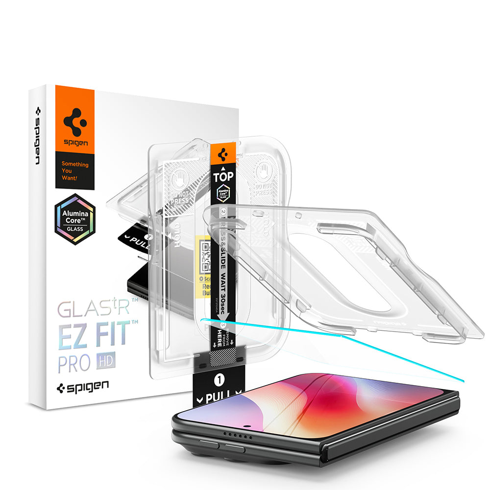 Protector de pantalla Spigen GlastR EZ FIT Pro HD para Apple iPhone Duo, vidrio templado, adhesivo completo AGL12014
