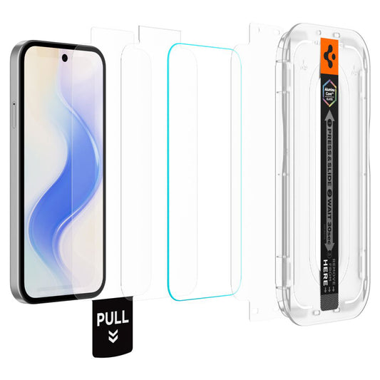 Protector de pantalla Spigen GlastR EZ FIT Pro HD para Google Pixel 10a, Cristal Templado, Full Glue, Set de 2 piezas AGL11364
