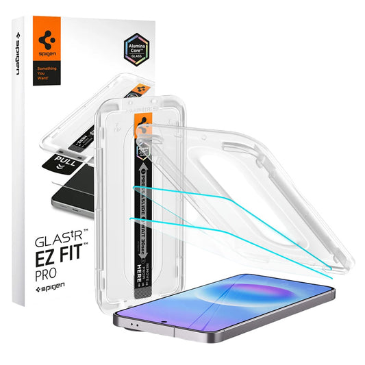 Protector de pantalla Spigen GlastR EZ FIT Pro HD para Samsung Galaxy A57 5G, Cristal Templado, Full Glue, Set de 2 piezas AGL11397