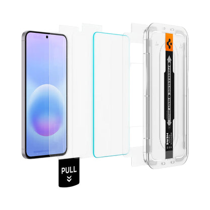 Protector de pantalla Spigen GlastR EZ FIT Pro HD para Samsung Galaxy A57 5G, Cristal Templado, Full Glue, Set de 2 piezas AGL11397