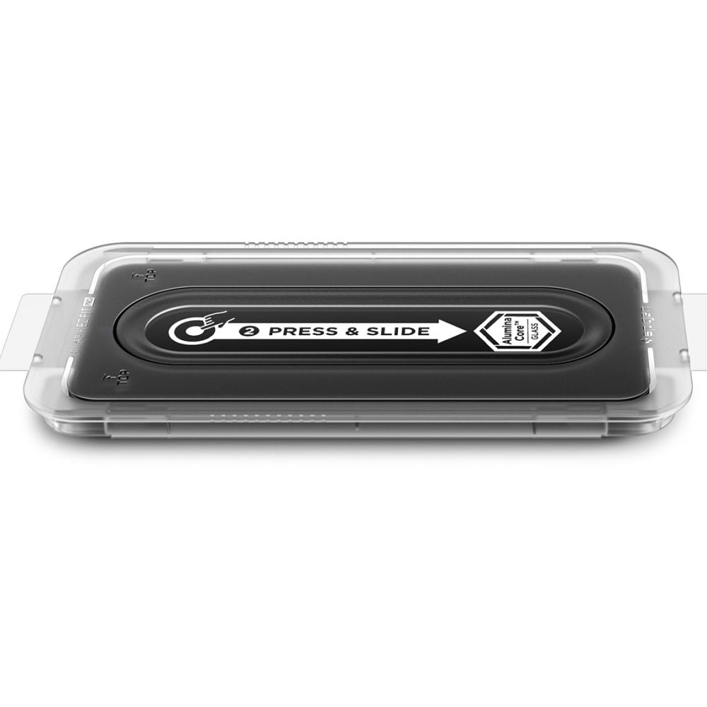 Protector de pantalla Spigen GlastR EZ FIT Pro HD para Samsung Galaxy S25 FE, Cristal Templado, Adhesivo Completo, Set de 2 piezas AGL10202