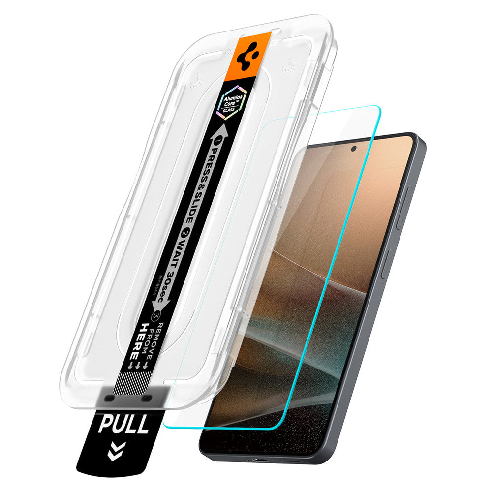 Protector de pantalla Spigen GlastR EZ FIT Pro HD Anti-Reflejo para Samsung Galaxy S26 S942, Vidrio Templado, Pegamento Completo, Set de 2 piezas