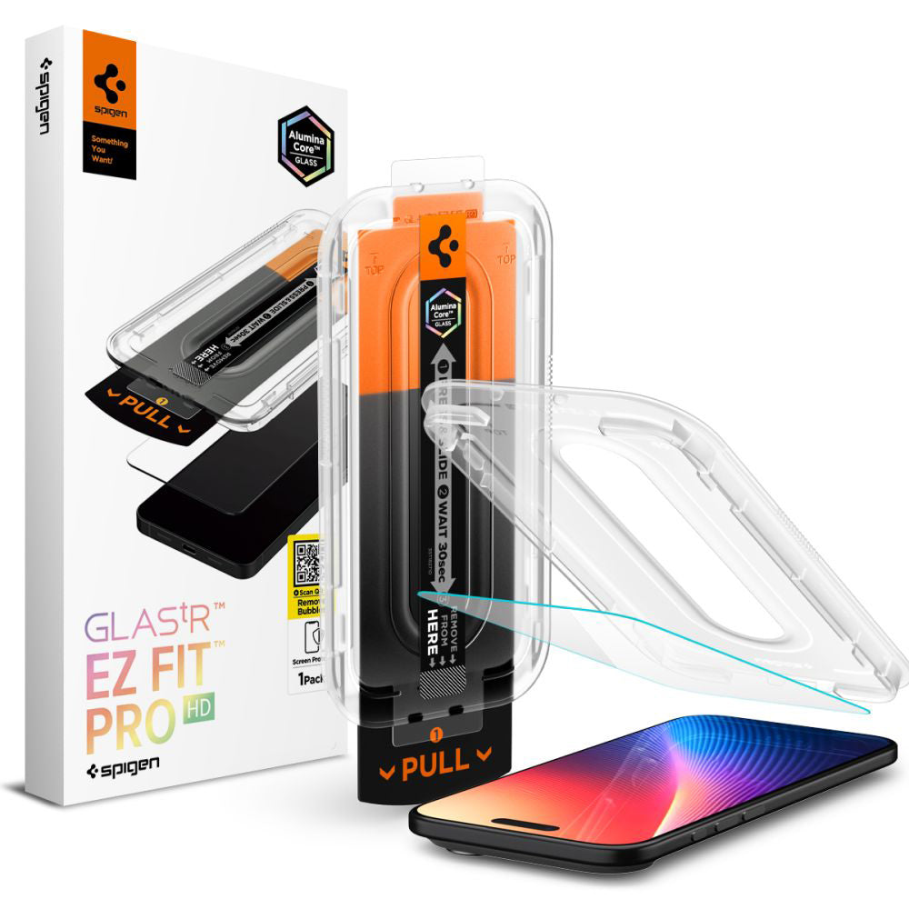 Protector de pantalla Spigen GlastR EZ FIT Pro para Apple iPhone 17 Air, Cristal Templado, Full Glue