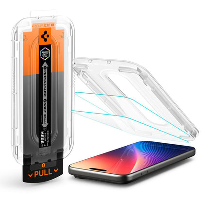 Protector de pantalla Spigen GlastR EZ FIT Pro para Apple iPhone 17 Pro Max / 16 Pro Max, Cristal Templado, Full Glue
