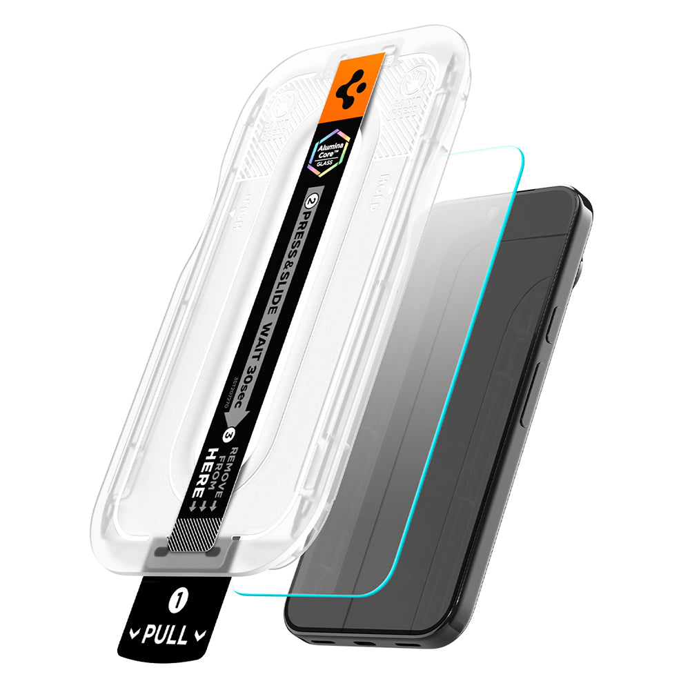 Protector de pantalla Spigen GlastR EZ FIT Pro para Google Pixel 11 Pro / 11, Vidrio templado, Pegamento completo, Set de 2 piezas AGL11480