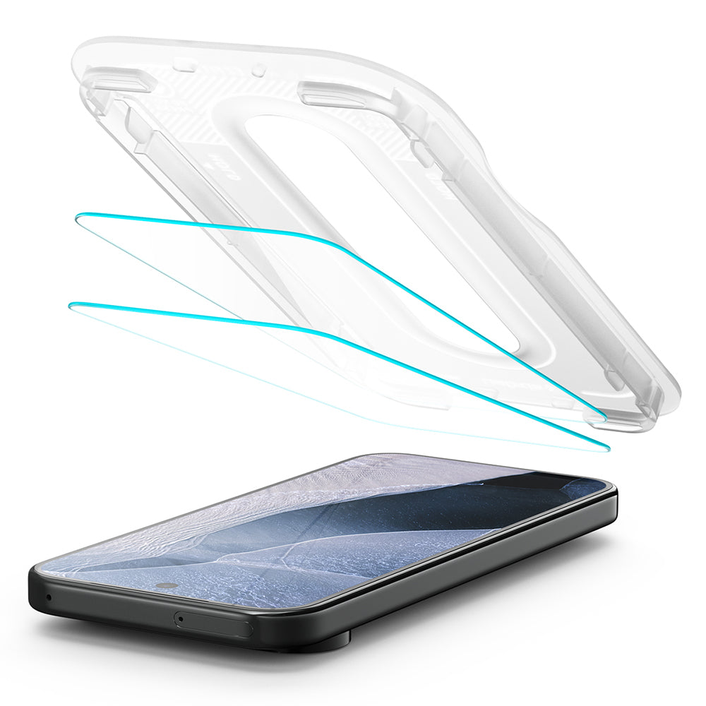 Protector de pantalla Spigen GlastR EZ FIT Pro para Google Pixel 11 Pro / 11, Vidrio templado, Pegamento completo, Set de 2 piezas AGL11480