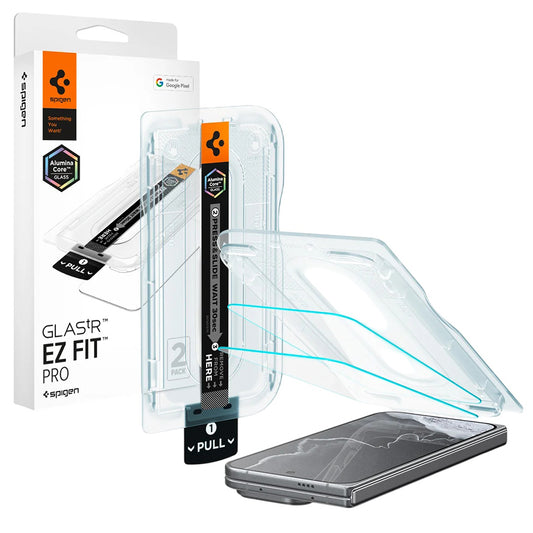 Protector de pantalla Spigen GlastR EZ FIT Pro para Google Pixel 11 Pro Fold, vidrio templado, adhesivo completo, juego de 2 piezas AGL11490