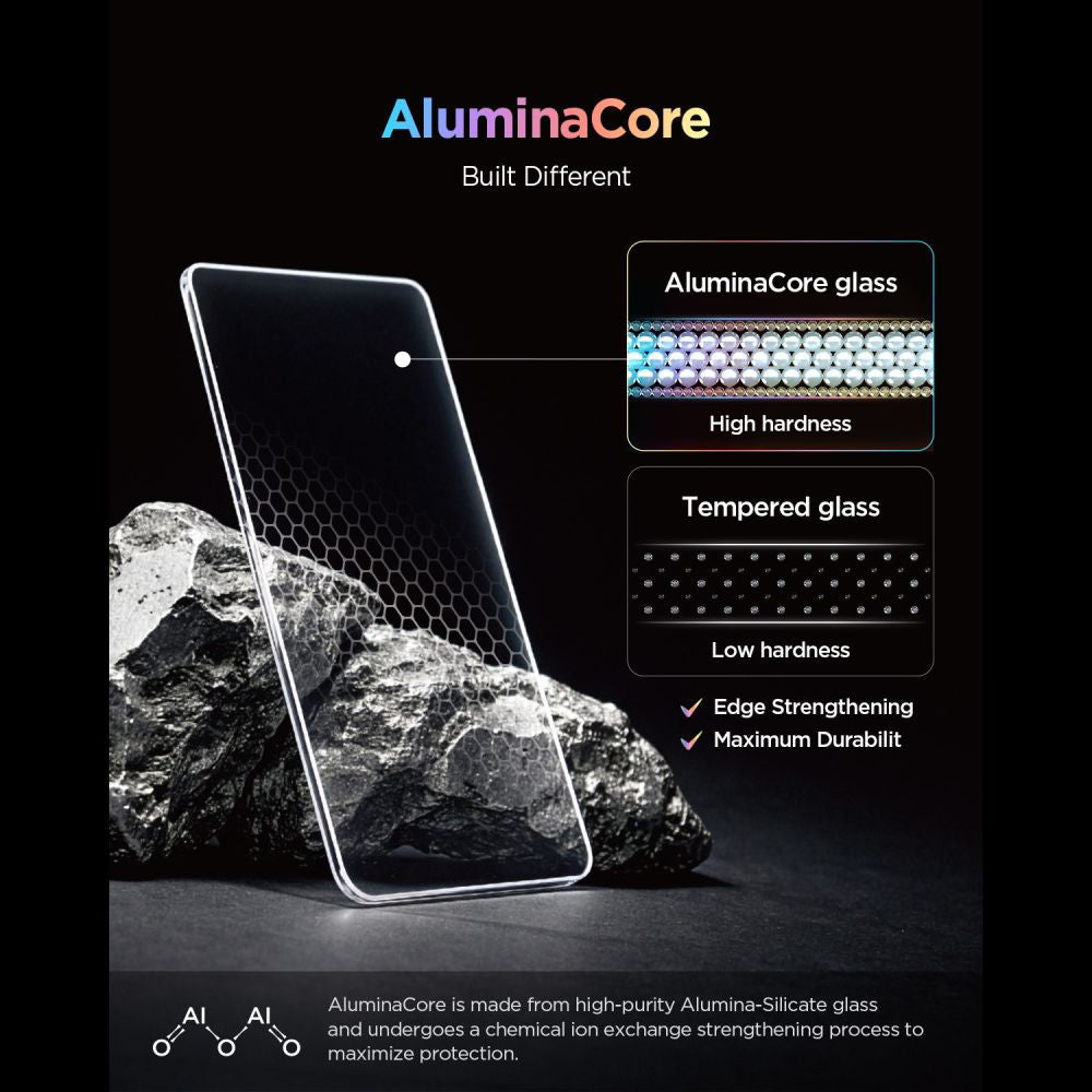 Protector de pantalla Spigen GlastR EZ FIT Pro para Nothing Phone (4a) Pro, vidrio templado, adhesivo completo, set de 2 piezas AGL11681