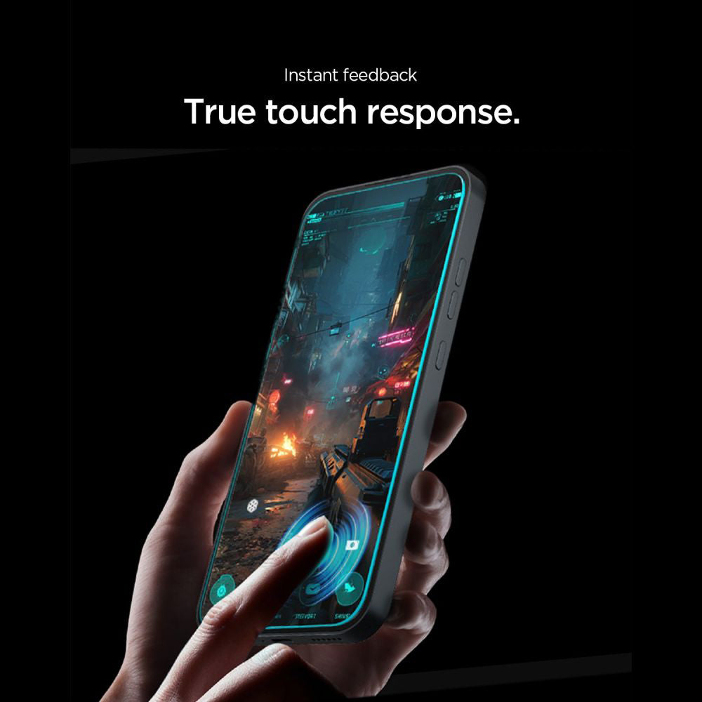 Protector de pantalla Spigen GlastR EZ FIT Pro para Nothing Phone (4a), vidrio templado, adhesivo completo, juego de 2 piezas AGL11682