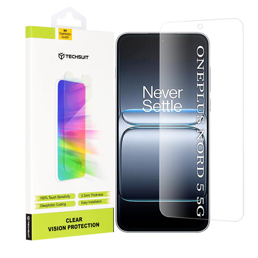 Protector de pantalla Techsuit Clear Vision para OnePlus Nord 5, Cristal Templado, Full Glue