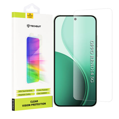 Protector de pantalla Techsuit Clear Vision para Oppo Reno14, Cristal Templado