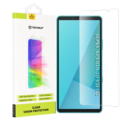 Protector de pantalla Techsuit Clear Vision para Sony Xperia 10 VII, vidrio templado, adhesivo completo