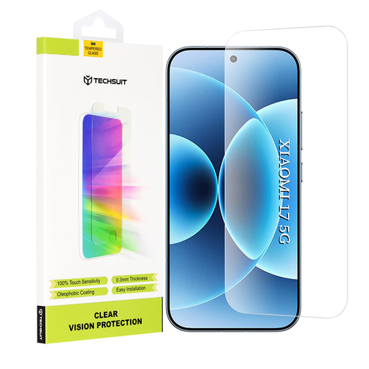 Protector de pantalla Techsuit Clear Vision para Xiaomi 17, Cristal Templado, Full Glue