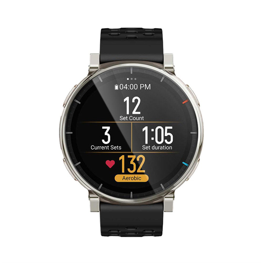 Funda protectora de pantalla Techsuit Nano Flex para Amazfit Active 3 Premium, Plástico, Set de 2 piezas, Negra