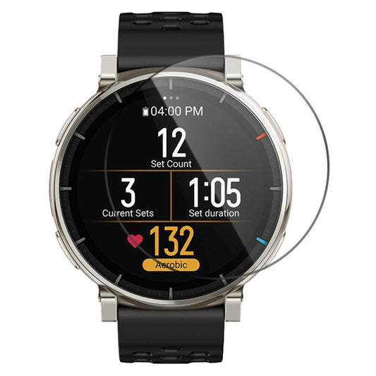 Funda protectora de pantalla Techsuit Nano Flex para Amazfit Active 3 Premium, Plástico, Set de 2 piezas, Negra