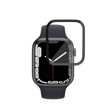 Protector de pantalla Techsuit Nano Flex para Apple Watch Series 9 / 8 / 7 41mm, Plástico, Set de 2 piezas, Negro