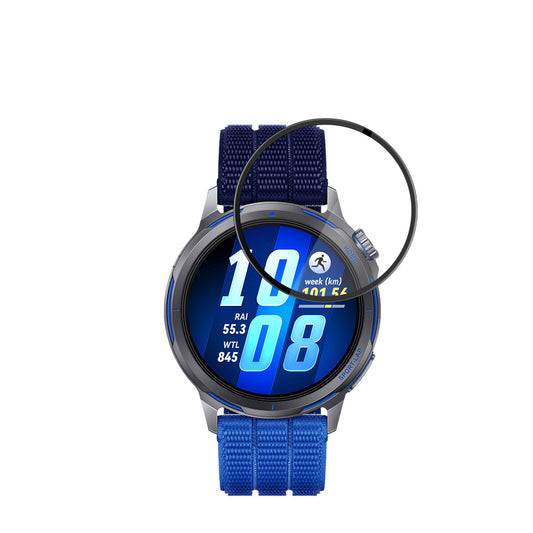 Funda protectora de pantalla Techsuit Nano Flex para Huawei Watch GT Runner 2, Plástico, Set de 2 piezas, Negra.