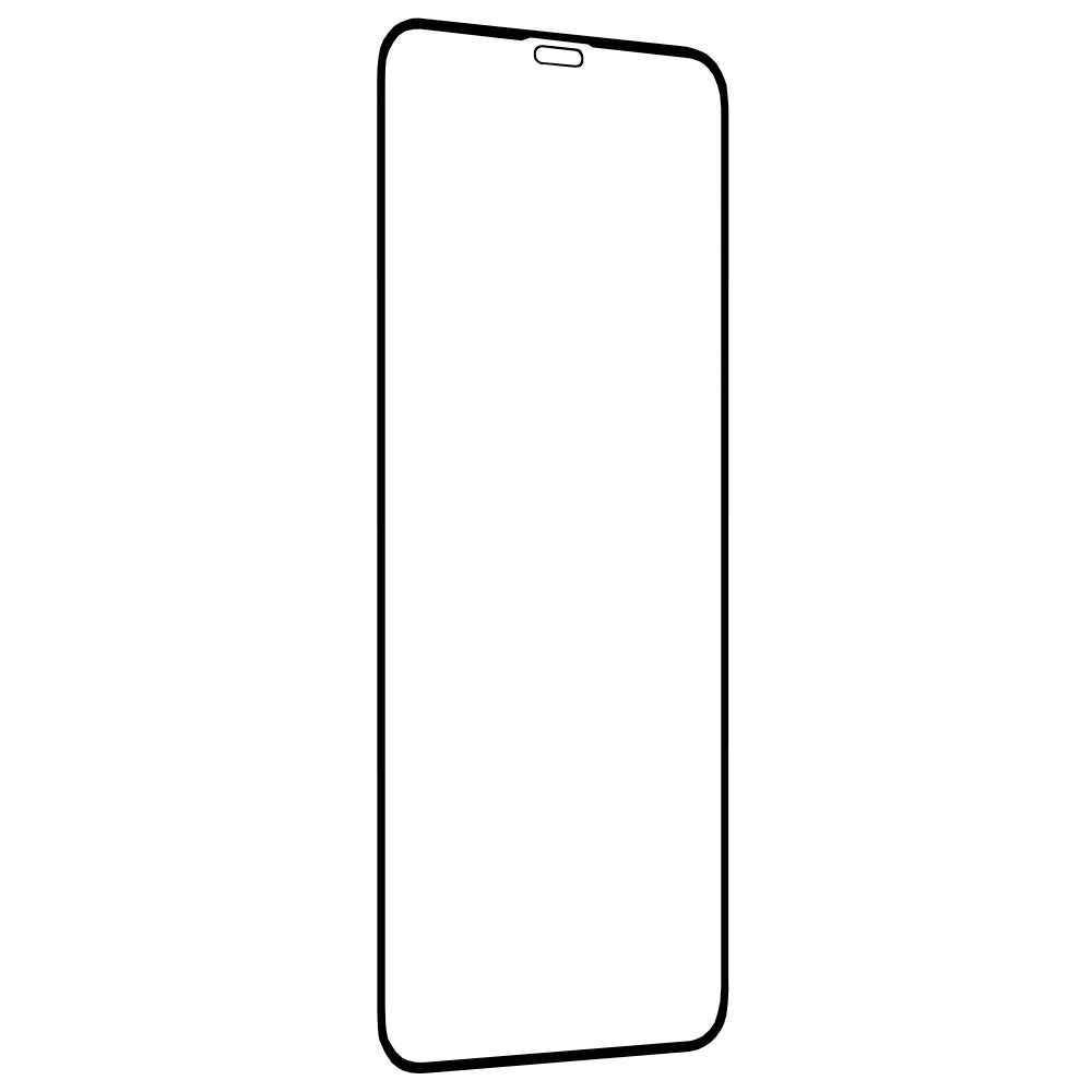 Protector de pantalla Techsuit para Apple iPhone 11 / XR, vidrio templado, adhesivo completo, 111D, negro