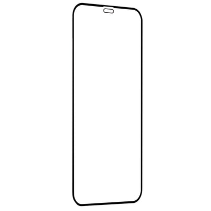 Protector de pantalla Techsuit para Apple iPhone 12 / 12 Pro, vidrio templado, adhesivo completo, 111D, negro