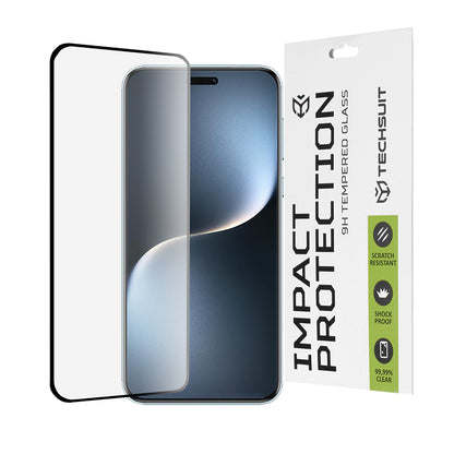Protector de pantalla Techsuit para Honor Magic7 Pro, vidrio templado, adhesivo completo, 111D, negro