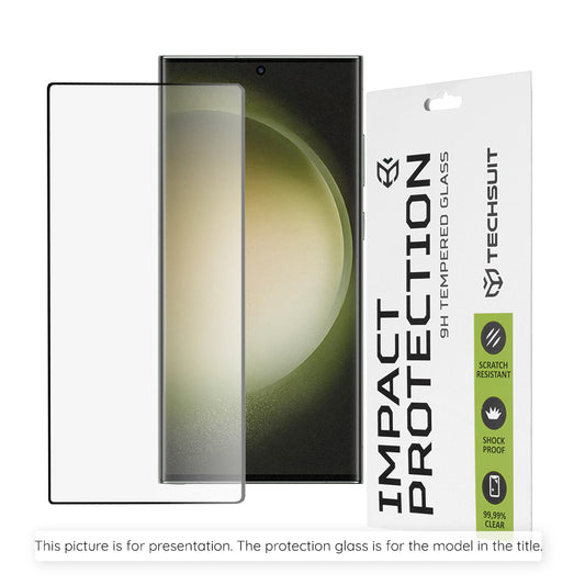 Protector de pantalla Techsuit para Honor X8d, vidrio templado, adhesivo completo, 111D, negro