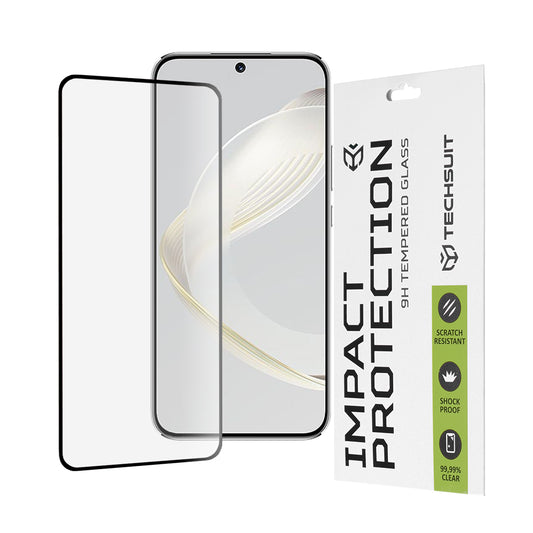 Protector de pantalla Techsuit para Huawei nova 12s / nova 11, Vidrio templado, Full Glue, 111D, Negro