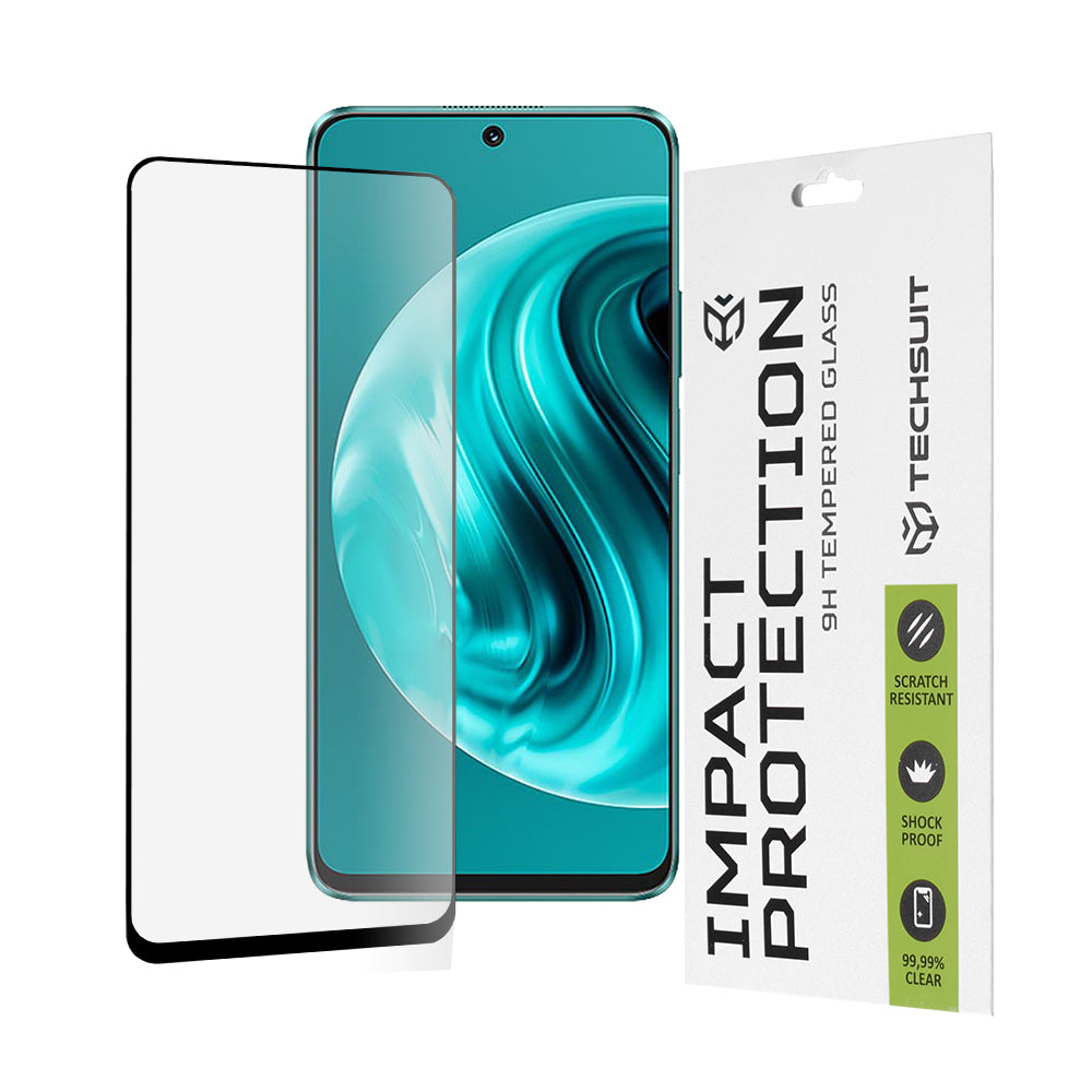 Protector de pantalla Techsuit para Huawei nova 13i / nova 12i, Vidrio templado, Full Glue, 111D, Negro