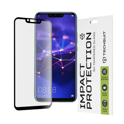 Protector de pantalla Techsuit para Huawei P Smart+ 2019 / Mate 20 Lite / nova 3 / nova 3i, Vidrio templado, Full Glue, 111D, Negro