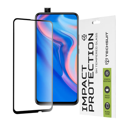 Protector de pantalla Techsuit para Huawei Y9 Prime (2019) / P Smart Z, Vidrio templado, Full Glue, 111D, Negro