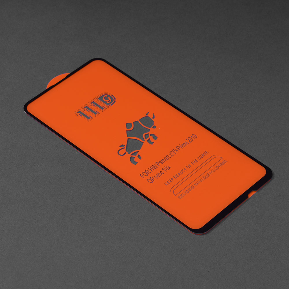 Protector de pantalla Techsuit para Huawei Y9 Prime (2019) / P Smart Z, Vidrio templado, Full Glue, 111D, Negro