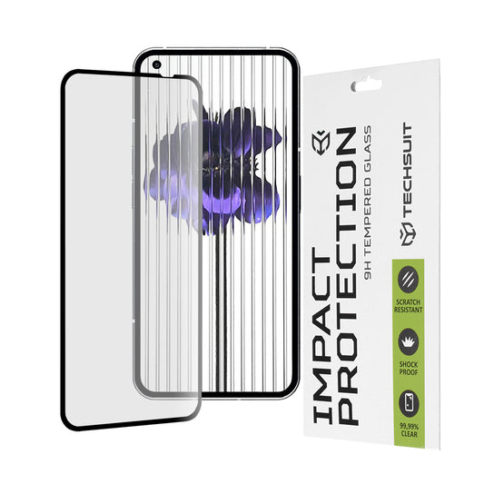 Protector de pantalla Techsuit para Nothing Phone (1), vidrio templado, adhesivo completo, 111D, negro