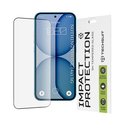 Protector de pantalla Techsuit para Nothing Phone (4a), Cristal Templado, Full Glue, 111D, Negro