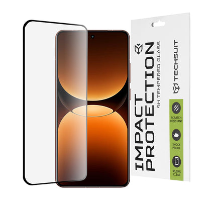 Protector de pantalla Techsuit para Realme GT 7 Pro, vidrio templado, adhesivo completo, 111D, negro