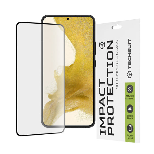 Protector de pantalla Techsuit para Samsung Galaxy S23+ S916 / S22+ 5G S906, vidrio templado, adhesivo completo, 111D, negro