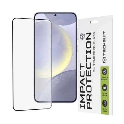 Protector de pantalla Techsuit para Samsung Galaxy S25+ S936 / S24+ S926, vidrio templado, adhesivo completo, 111D, negro